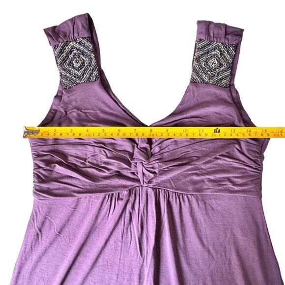 NWOT AVALEIGH Boho Beaded Maxi Dress Sz.M Purple Babydoll Y2K Coastal Feminine - Picture 8 of 15